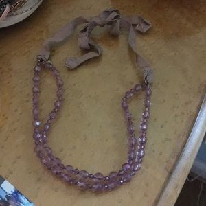 J Crew ribbon tie necklace